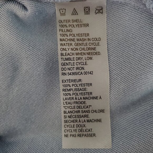 π419 Allison Daley Quilted Zip Up Fleece Blue Vest - Picture 4 of 4